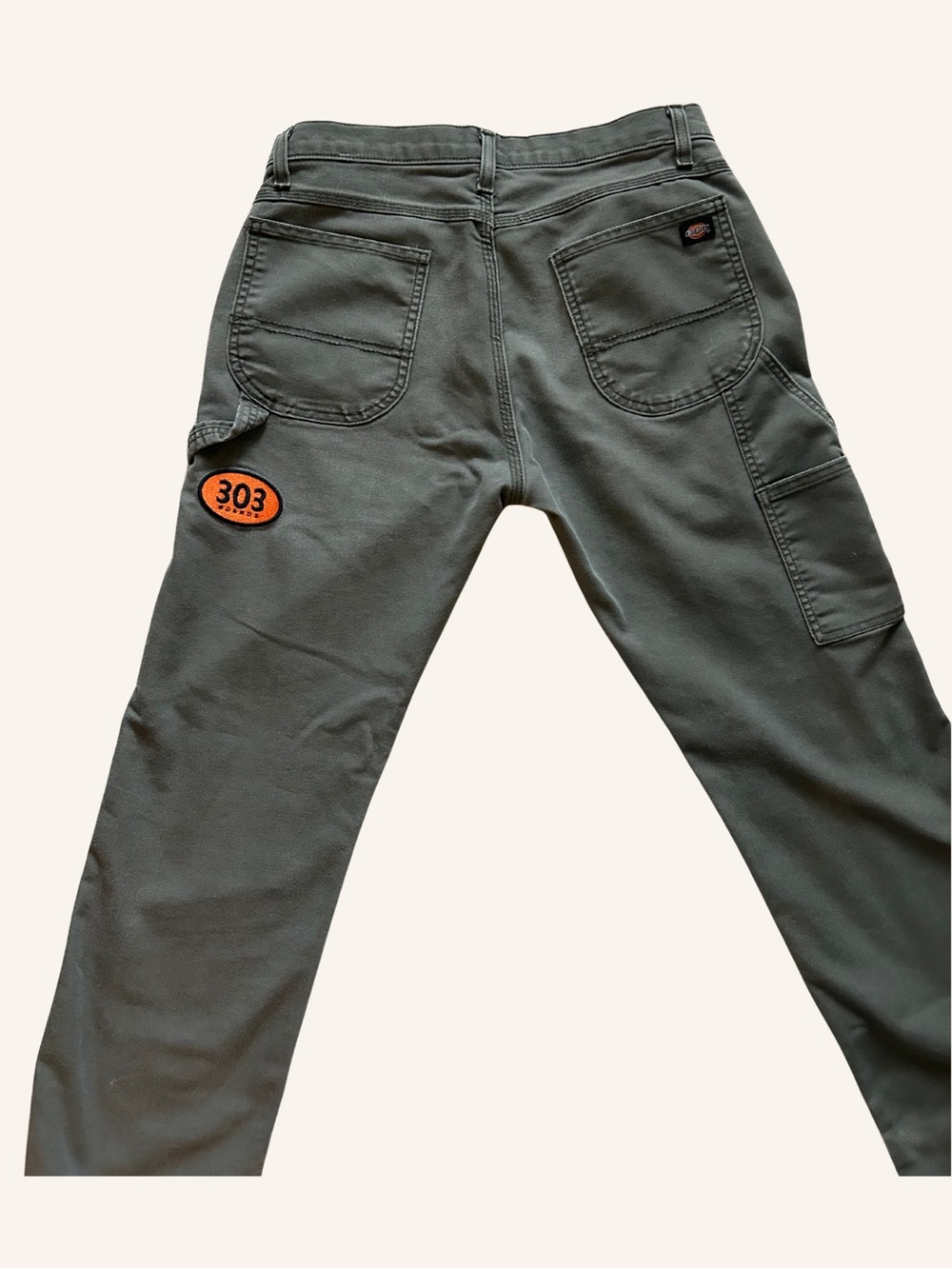 Dickies Flex Olive Green Cargo Pants Size 32 x 32 Regular Cotton 303 (Denver) - Picture 2 of 15